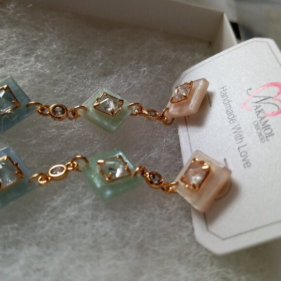 Nakamol Handmade Dangle hanging Earrings NWT - Picture 3 of 4